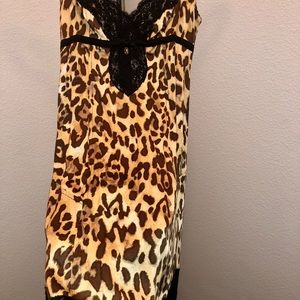Marciano leopard satin dress size XS